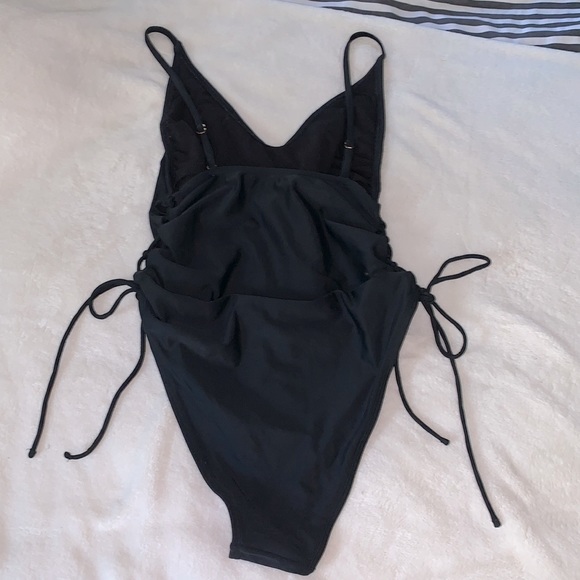• Little Black One-Piece Bathing-suit • - Picture 2 of 4